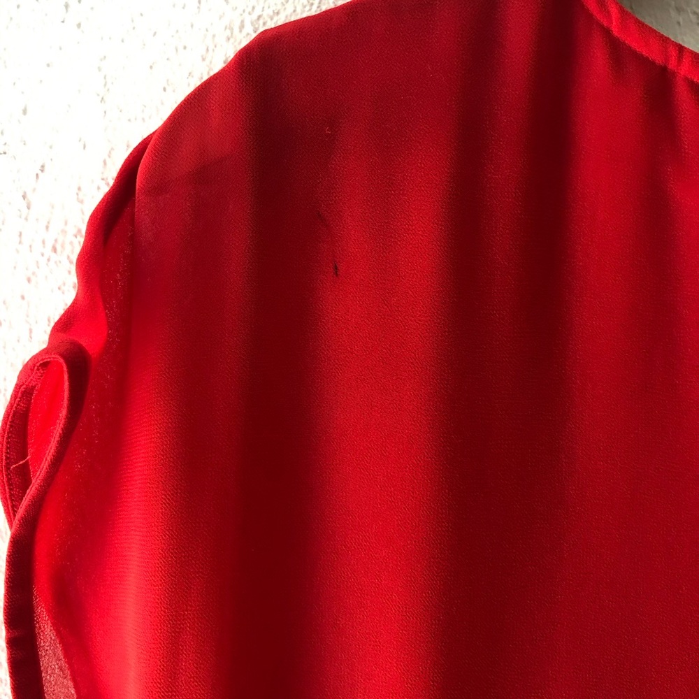 Ted Baker Red Ruffle Shift Dress - Picture 5 of 6